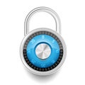 Vector illustration of a realistic padlock