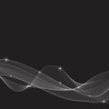 Vector illustration realistic smoke on black background. eps 10 Royalty Free Stock Photo