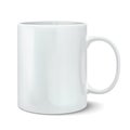 Vector illustration of realistic white mug