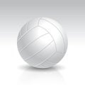 Vector Illustration of Realistic White Volleyball