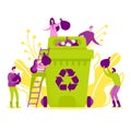 Vector Illustration Recycling in Nature Flat.