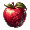 Vector illustration red apple fruit looks delicious and fresh Royalty Free Stock Photo