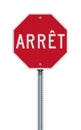 Arret road sign