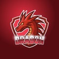 Red Dragon Esport Logo Template