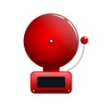 Vector illustration of red fire alarm bell Royalty Free Stock Photo