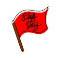 Vector illustration nice flag day icon