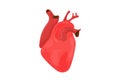 Vector illustration: red heart isolated. Open Heart icon. Royalty Free Stock Photo