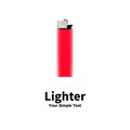 Vector illustration of a red lighter Royalty Free Stock Photo