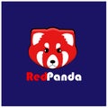 Vector illustration of a red panda head. Great for logos