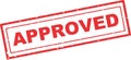 vector illustration red symbol approved stamp word Royalty Free Stock Photo