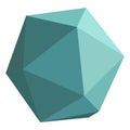 Vector illustration of a regular icosahedron. Royalty Free Stock Photo