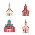 Vector design of religion and building icon. Set of religion and faith stock symbol for web.