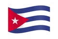 The flag of the Republic of Cuba as a vector illustration