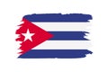 The flag of the Republic of Cuba as a vector illustration