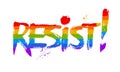 Vector illustration of Resist word lettering