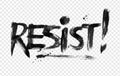 Vector illustration of Resist word lettering
