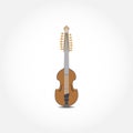 Vector illustration of resonator viola guitar isolated on white background Royalty Free Stock Photo