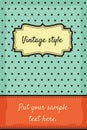 Retro greeting card template design