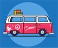 Retro travel van Royalty Free Stock Photo