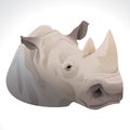 Vector illustration of a rhino head