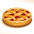 Vector illustration of Rhubarb Pie