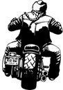 Rider on Motorcycle Vector Illustration Royalty Free Stock Photo