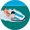 Personal Watercraft Vector Illustration Royalty Free Stock Photo