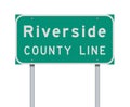 Riverside County Line road sign