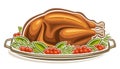 Vector illustration of Roast Turkey