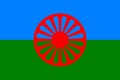 Vector illustration of romani flag. Gypsy flag