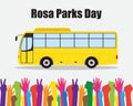 Vector illustration for Rosa Parks day , an American activist