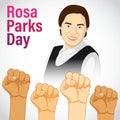 Vector illustration for Rosa Parks day , an American activist