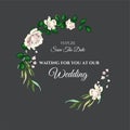 Vector Roses Wedding Invitation Card for Design 01