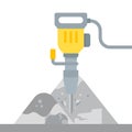 Vector illustration of the Rotary Hammer Royalty Free Stock Photo