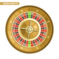 Vector illustration of Roulette Wheel Royalty Free Stock Photo