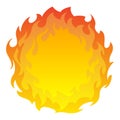 Round fireball. Design element