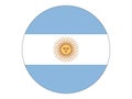 Round Flag of Argentina Royalty Free Stock Photo