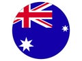 Round Flag of Australia Royalty Free Stock Photo