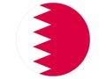 Round Flag of Bahrain Royalty Free Stock Photo