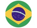 Round Flag of Brasil