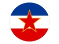 Round flag of Yugoslavia