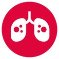 illustration of round spots on the lungs