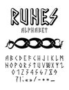 Runic style hand drawn alphabet