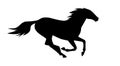 Vector illustration of running horse.eps file. Royalty Free Stock Photo