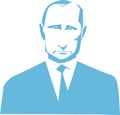 Vector portrait of Vladimir Putin, Russian president