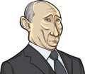 Vector illustration of Russian president Putin