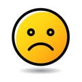 Sad face emoticon emoji icon Royalty Free Stock Photo