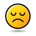 Sad face emoticon emoji icon