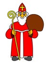 Vector illustration of Saint Nicolas, symbol of traditional holiday