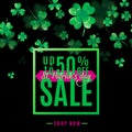 Vector illustration of saint Patrick day sale poster Royalty Free Stock Photo